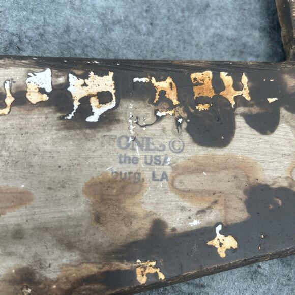 VTG Cross Heart Artstone Natural Stone Crucifix Heart Scroll Greensburg, LA USA - Picture 4 of 7